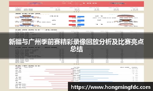 新疆与广州季前赛精彩录像回放分析及比赛亮点总结